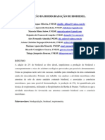 Avaliação Da Biodegradação de Biodiesel