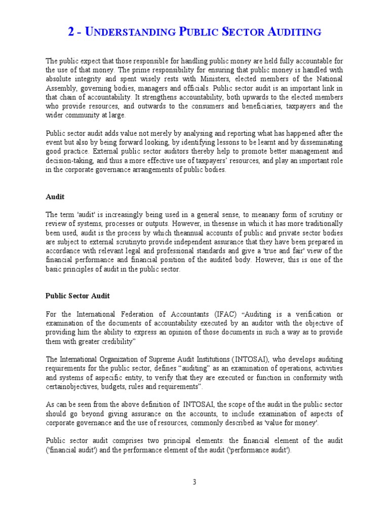 02 Understanding Public Sector Auditing | PDF | Audit | Financial Audit