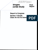Hydrogen Final Fluoridestudy Report: Report To Congress Section 112 (1) (6) Clean Air Act As Amended