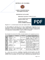 República de Colombia: Aclaración Preliminar. Conforme Al Artículo 62 Del Acuerdo 2 de 2015