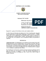 República de Colombia: Aclaración Previa. Con Fundamento en El Artículo 62 Del Acuerdo 02 de 2015