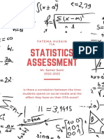 Statistics Assessment: Fatema Husain 1 1 A