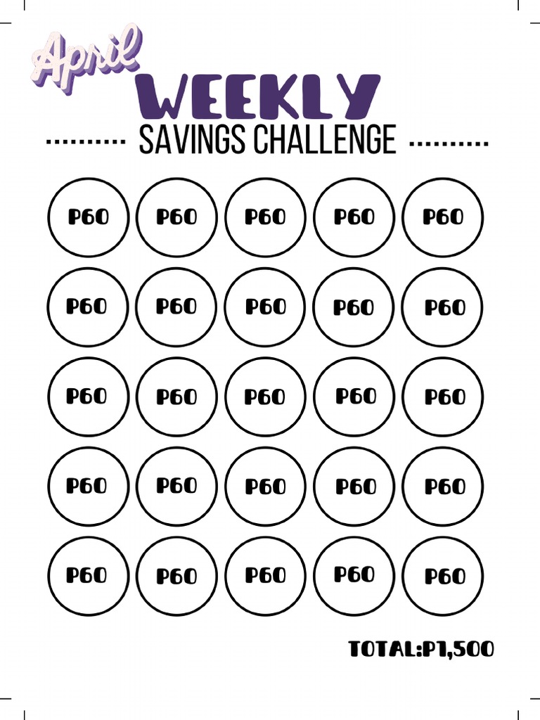 Weekly Ipon Challenge (PHP 60) PDF