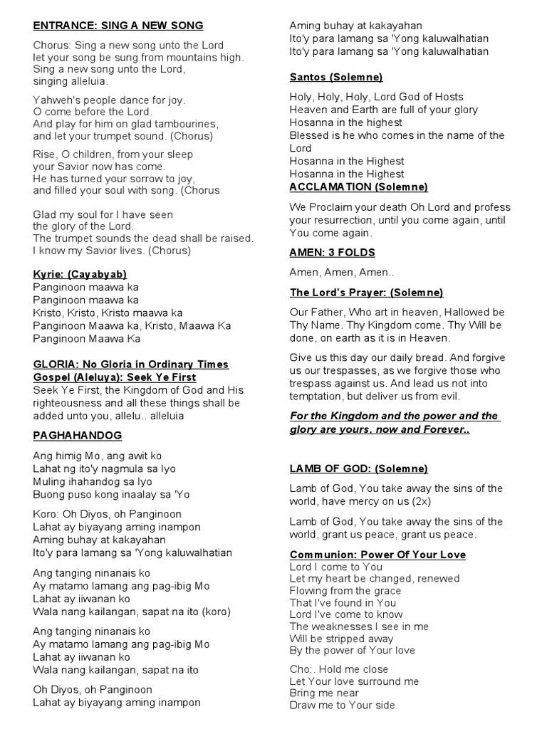 Graduation Mass Songs Pdf Worship Systematic Theology