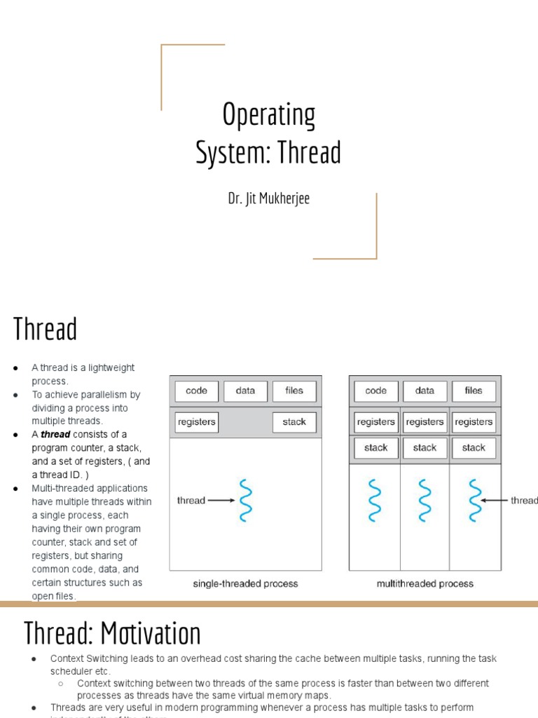 5.Operating System_ Threads | PDF | Thread (Computing) | Process ...