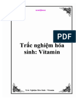 Trắc nghiệm hóa sinh: Vitamin