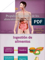 Propulsión y Mezcla de Los Alimentos en El Tubo Digestivo: Dr. Andrés Martínez Lagunes