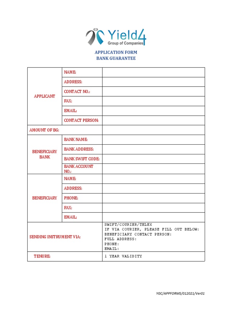 BG Application Form | PDF