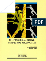 Del Prejuicio Al Racismo: Perspectivas Psicosociales: Santiago Yubero