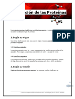 Clasificación y funciones de las proteínas en