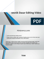 Teknik Dasar Editing Video
