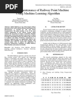 Predictive Maintenance of Railway Point Machine Using Machine Learning Algorithm