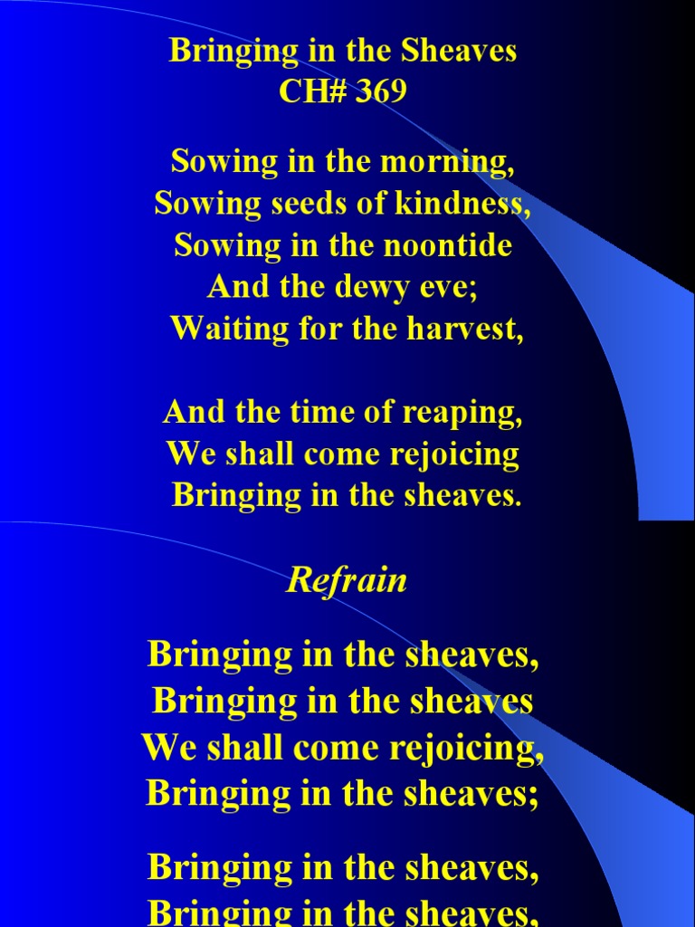 Bringing in The Sheaves PDF