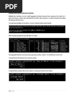 Multiple Row Functions