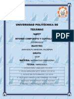 Universidad Politécnica de Tecámac "UPT": Interes Compuesto Y Capitalizable Maestro: Grupo: Materia: Fecha