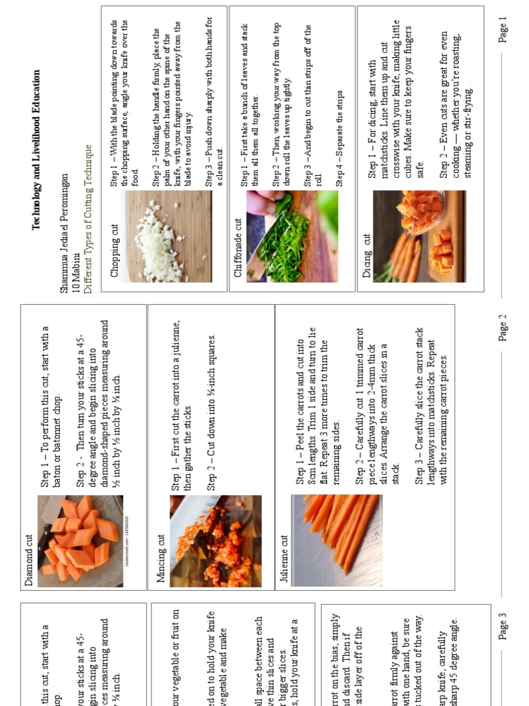 Different Types of Cutting Techniques Download Free PDF Carrot