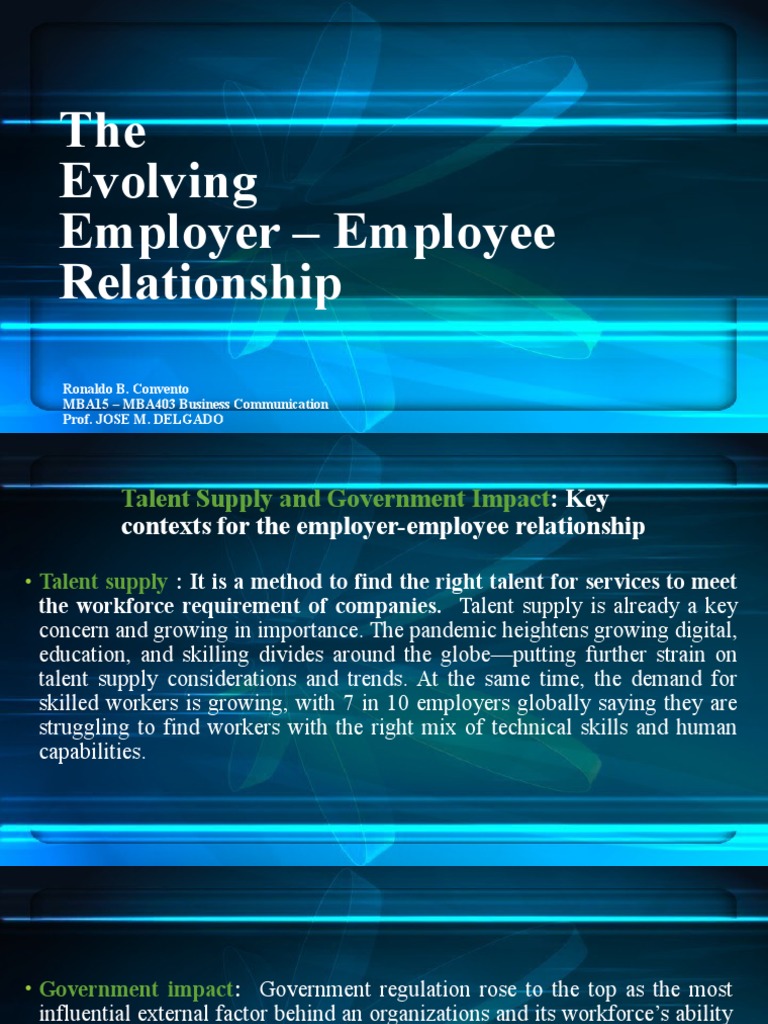 The Evolving Employer-Employee Relationship  PDF  Employment  Economies