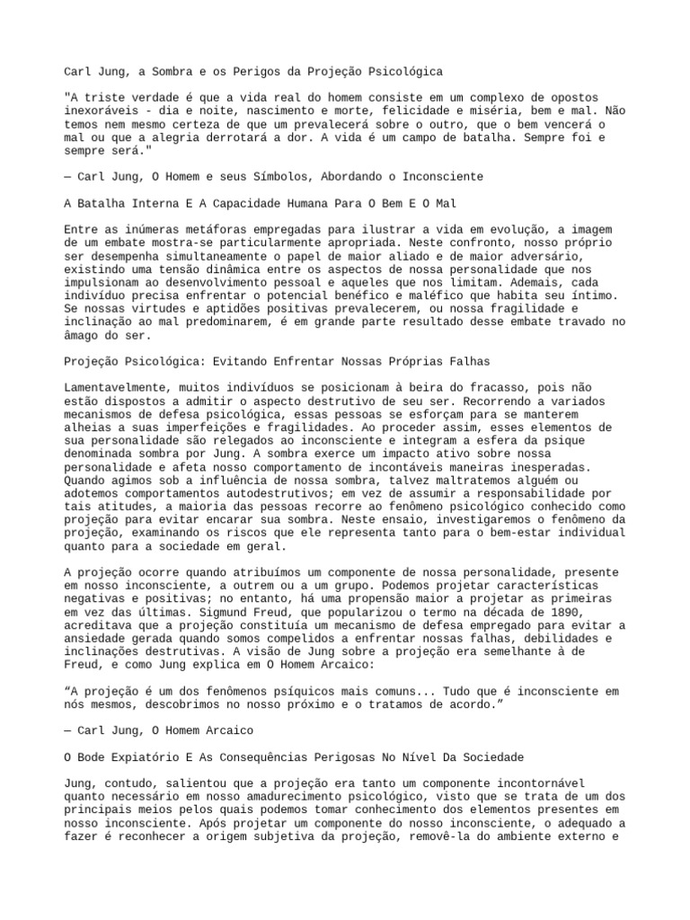 Carl Jung, The Shadow, and The Dangers of Psychological Projection