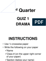 2 Quarter: Quiz 1 Drama