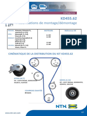 KD455.62 Préconisations de Montage - Démontage, PDF, Courroie