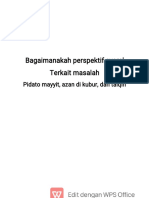 Bagaimanakah Perspektif Syara' Terkait Masalah: Pidato Mayyit, Azan Di Kubur, Dan Talqin