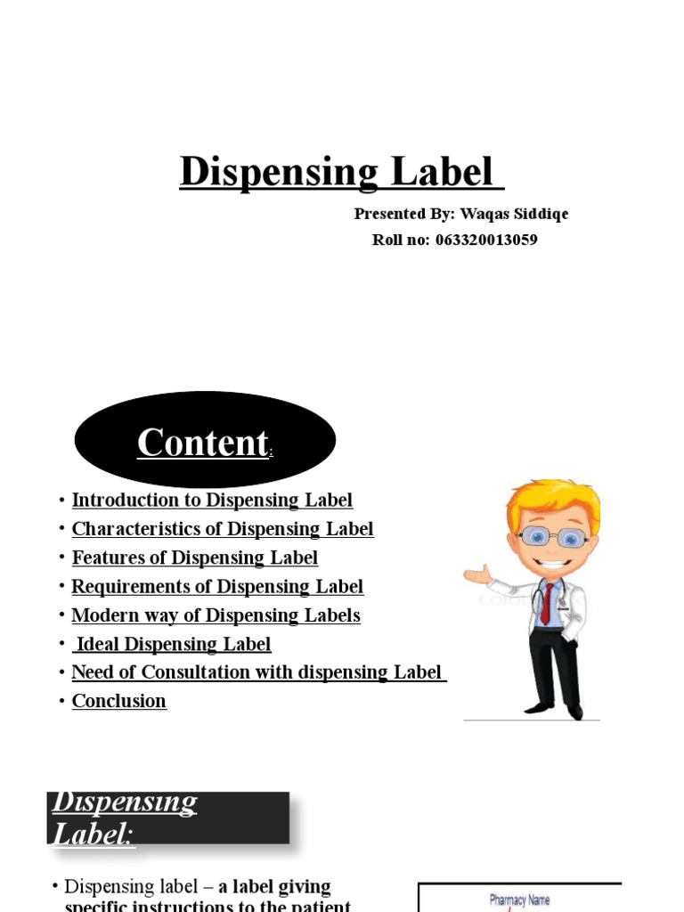 Optimizing Dispensing Labels Guidelines for Clear Communication of