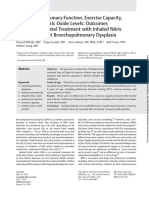 Childhood Pulmonary Function, Exercise Capacity