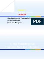 Line and Surface Integrals: The Fundamental Theorem For Line Integrals Green's Theorem Curl and Divergence