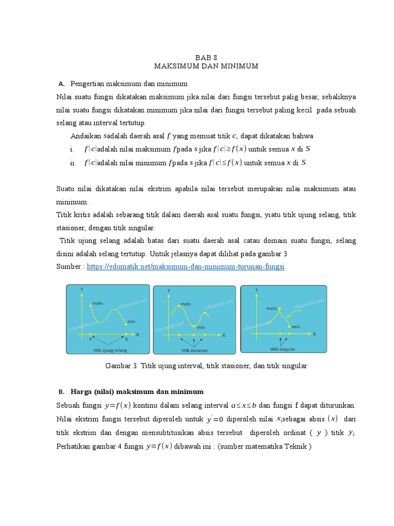 Nilai Ekstrim Fungsi Matematika | PDF | Metode & Bahan Ajar