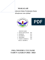 Makalah: "Peran Indonesia Dalam Perdamaian Dunia (Konferensi Asia Afrika) "