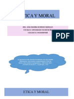 Etica Y Moral: Dra. Lidia Marina Borrayo Morales 5to Bach. Diplomado en Medicina Colegio El Hashamayim