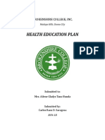 Health Education Plan: Brokenshire College, Inc