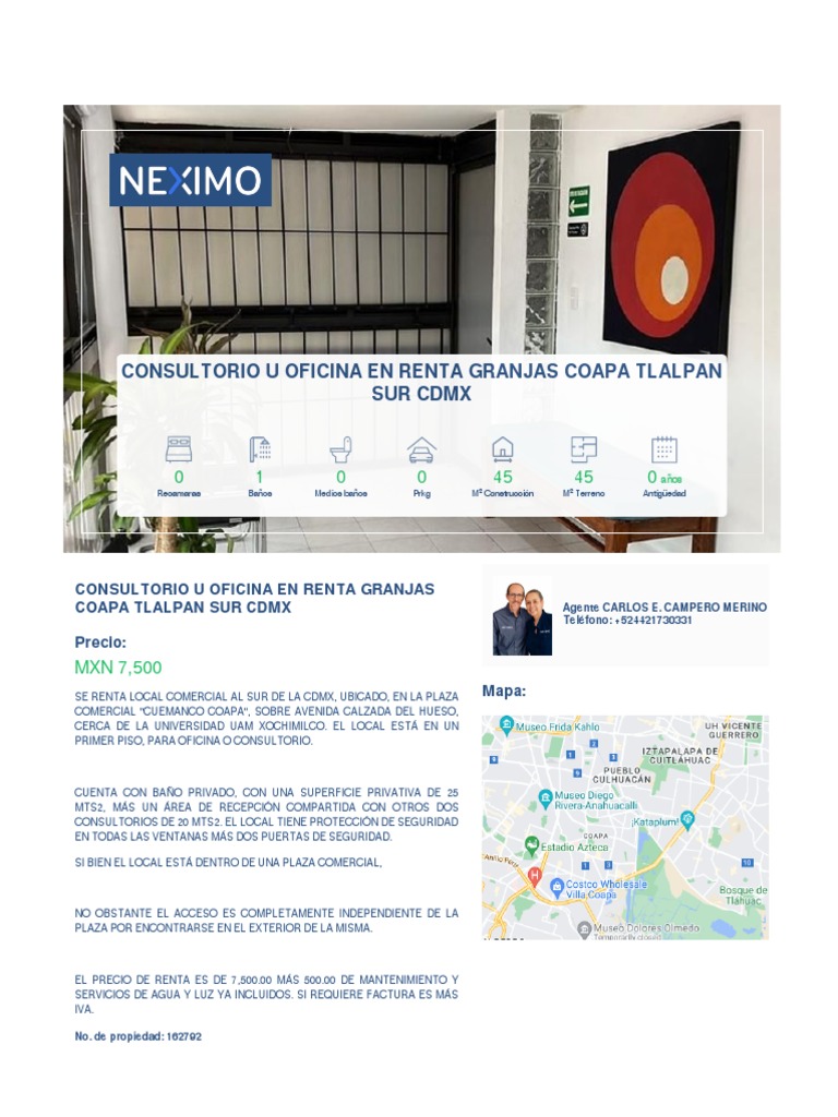 Renta Oficina/Consultorio Coapa CDMX | PDF