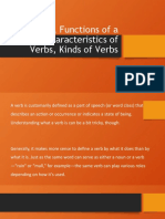 Types of Verbs and Their Functions