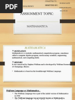 Assignment On Mathematica