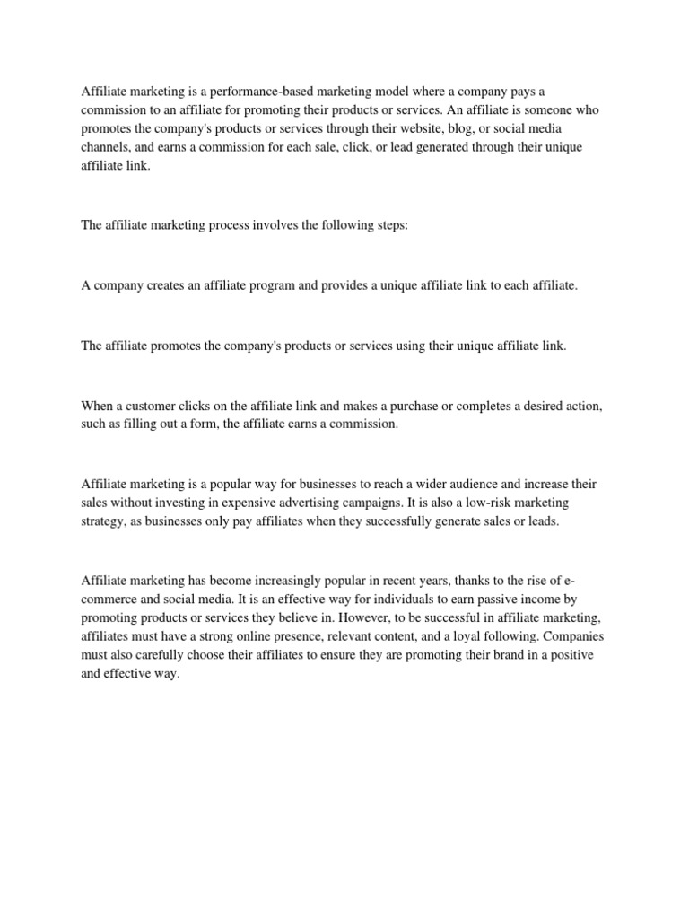 Affiliate Marketing PDF