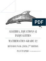 2020 Grade 12 Algebra, Equations and Inequalities