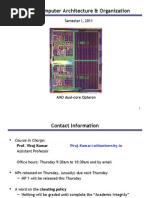 CS122: Computer Architecture & Organization: Semester I, 2011