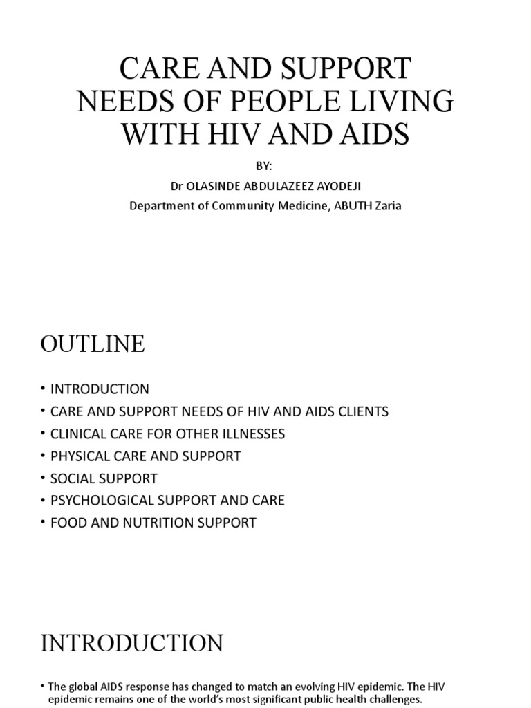 Care and Support Needs of People Living With Hiv and Aids | PDF | Hiv ...