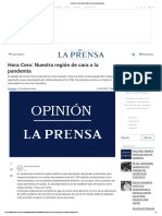 La Prensa-Nicaragua-Hora Cero Nuestra Region de Cara A La Pandemia