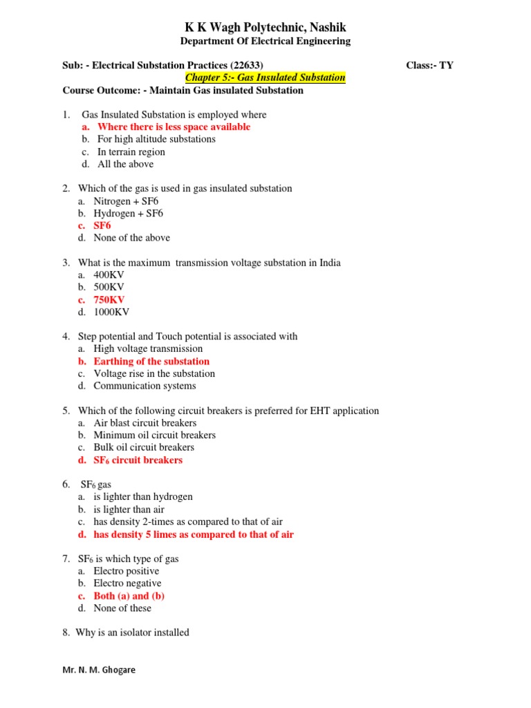 Gas Insulated Substation Practices Guide | PDF | Electrical Substation ...