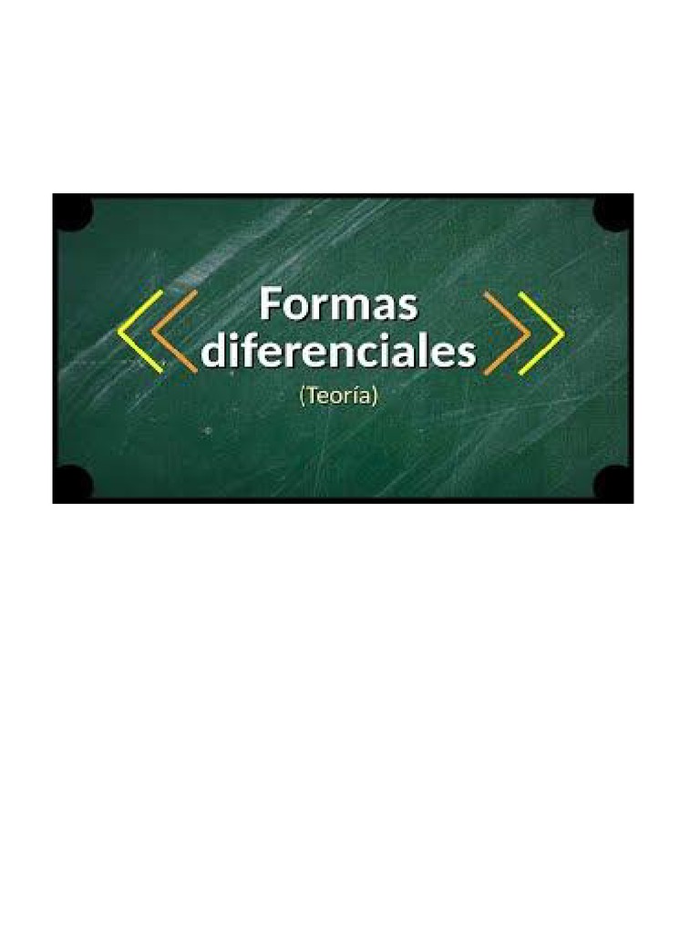 Formas Diferenciales Teoria PDF