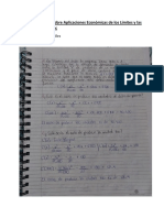 I Análisis de Casos Sobre Aplicaciones Económicas de Los Límites y Las Derivadas