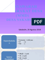 Musyawarah Masyarakat Desa (MMD)