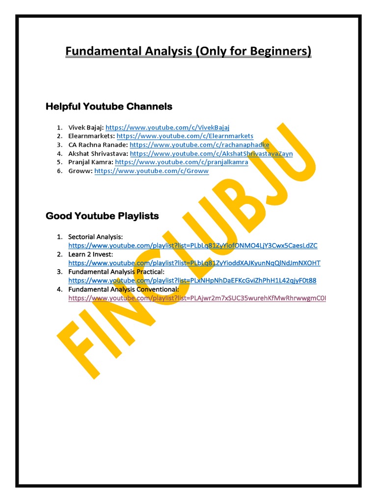 Fundamental Analysis | PDF