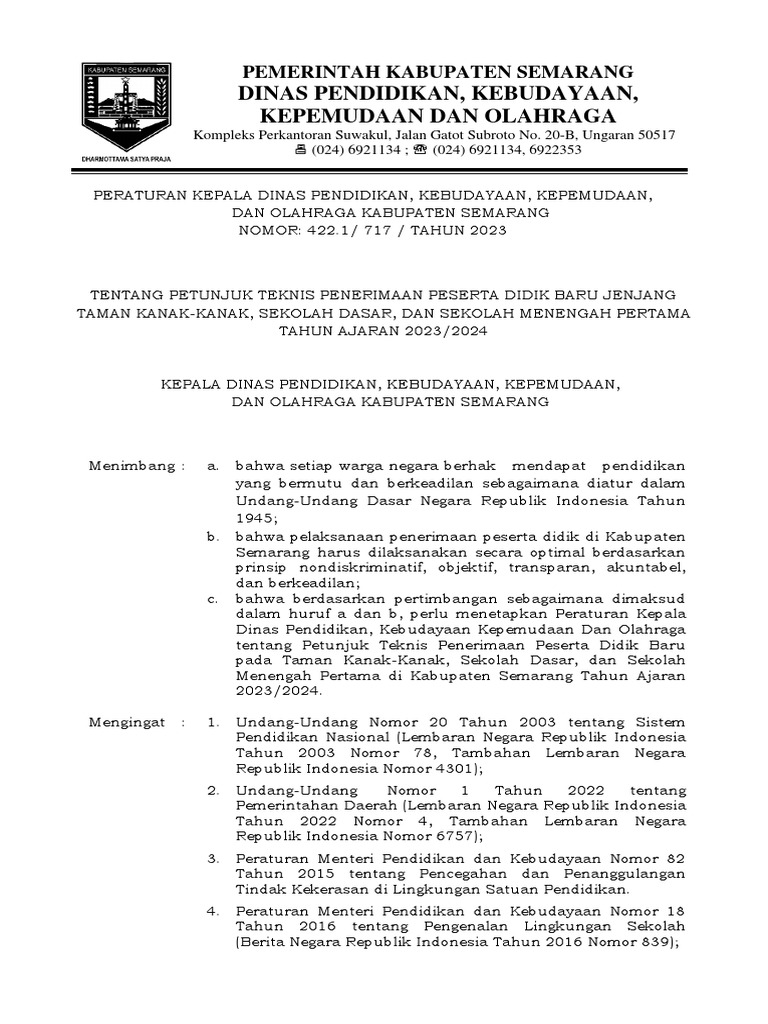 Juknis PPDB 2023 | PDF