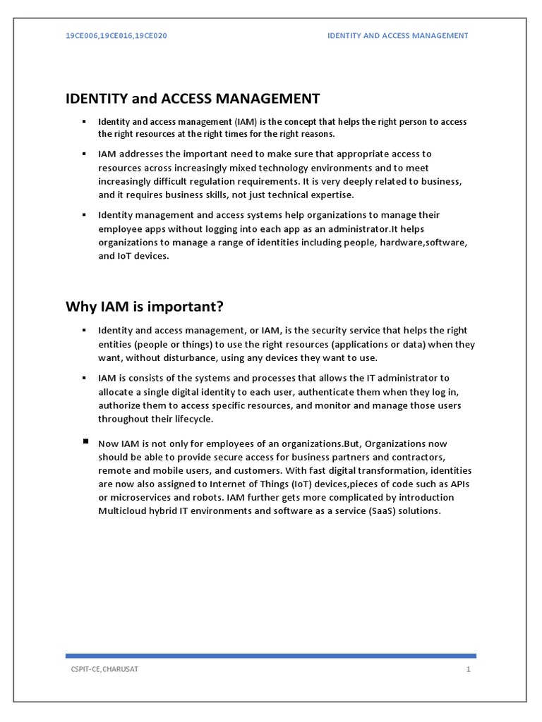 Understanding Identity Access Management | PDF | Password | Authentication