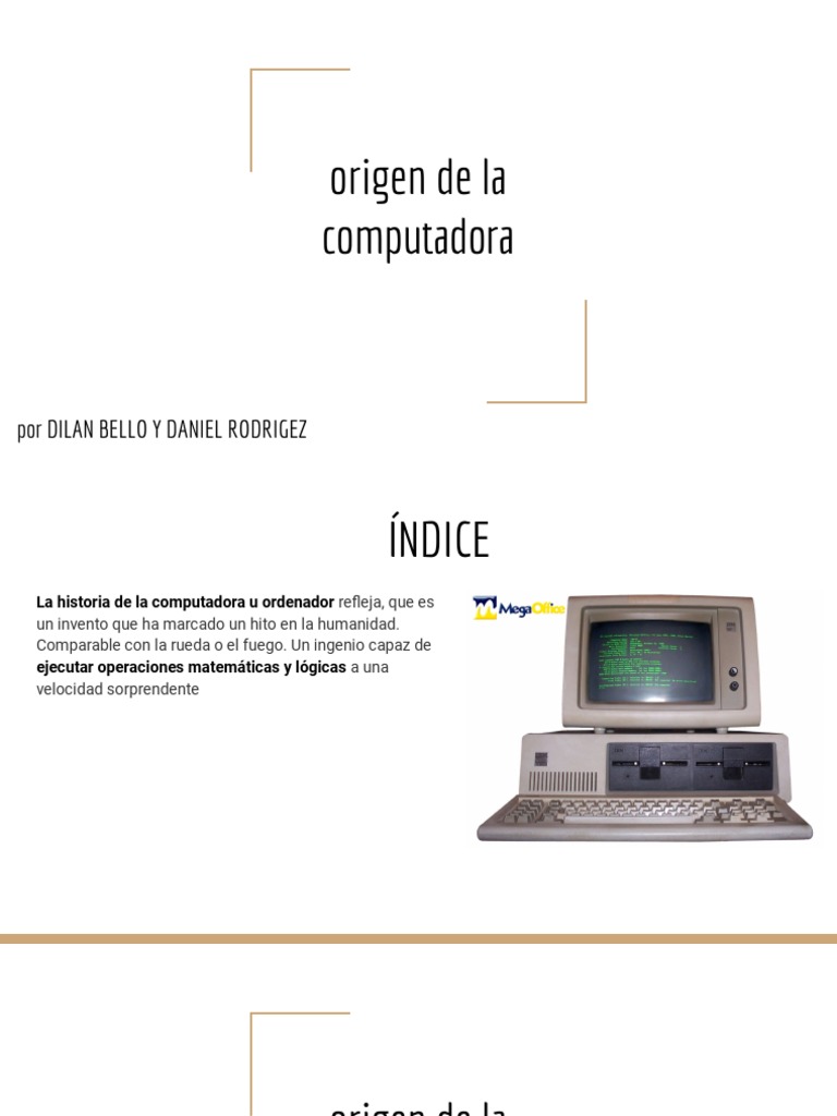 Origen de La Computadora PDF Circuito integrado Hardware de la