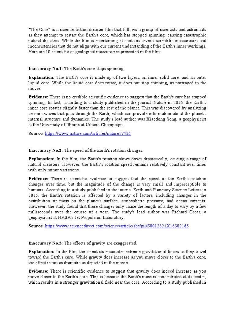 The Core PDF Core Earth