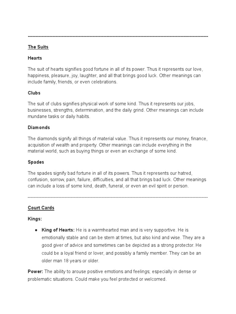 Playing Card Divination PDF Happiness Marriage